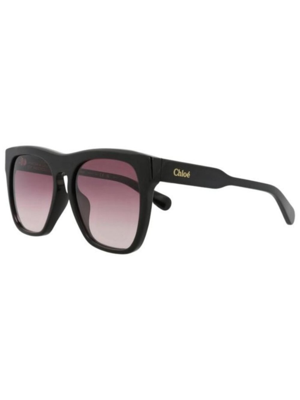 New Chloé Womens Square/Rectangle Black Black Red Fashion Designer Sunglasses